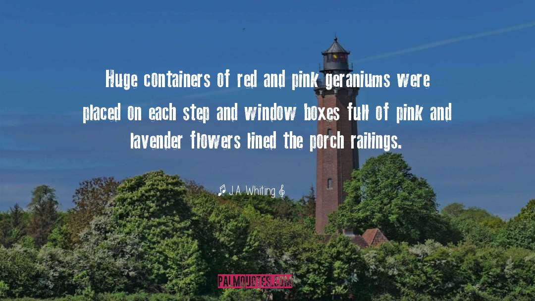 Geraniums quotes by J.A. Whiting