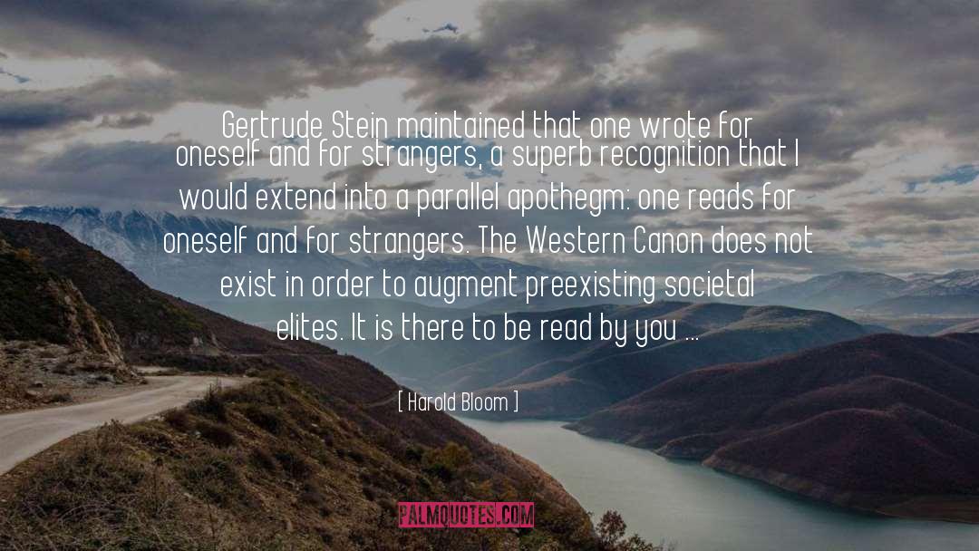 Gertrude Stein quotes by Harold Bloom