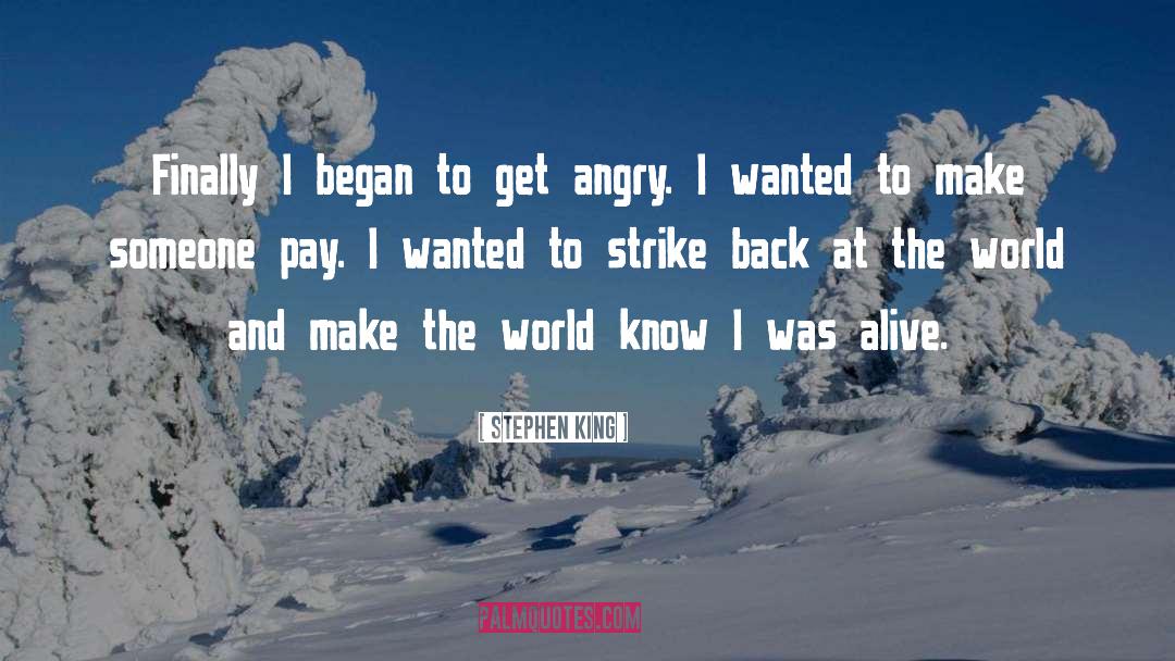 Get Angry At Yourself quotes by Stephen King