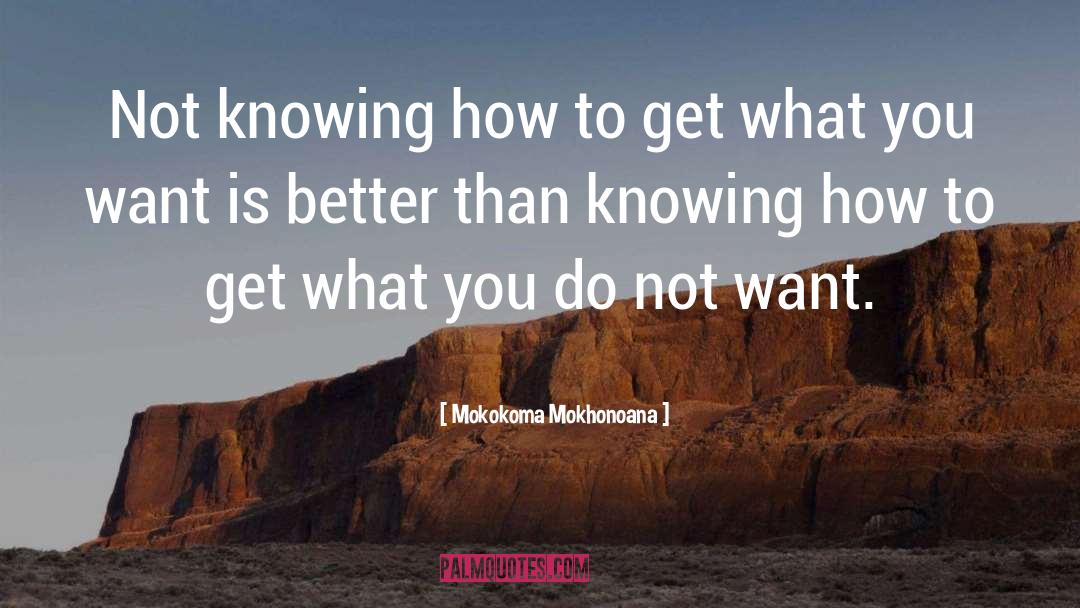 Get What You Want quotes by Mokokoma Mokhonoana