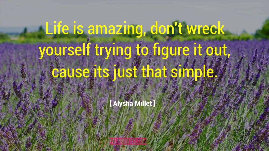 Getting Out And Living Life quotes by Alysha Millet