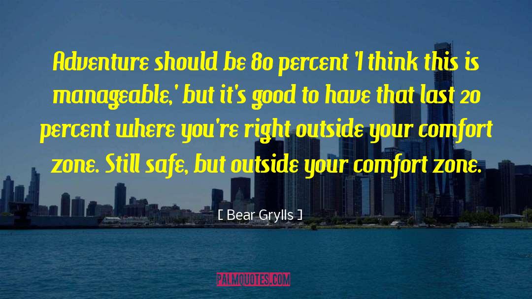 Getting Out Of Comfort Zone Quote quotes by Bear Grylls