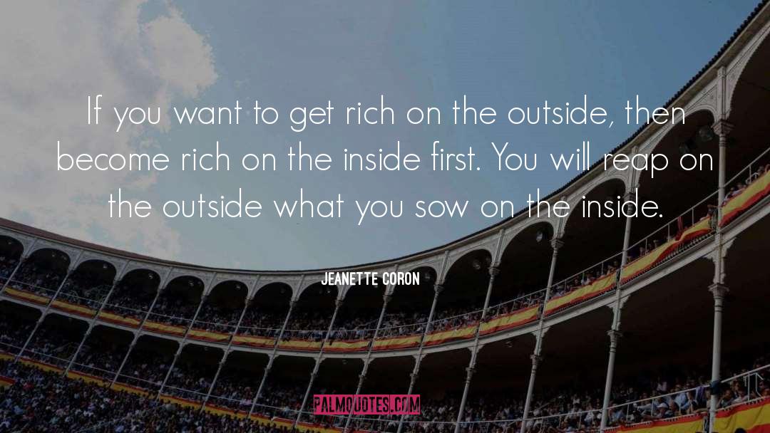 Getting Rich quotes by Jeanette Coron