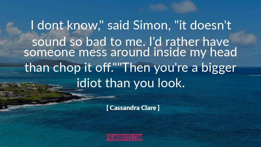 Getting To Know Someone quotes by Cassandra Clare