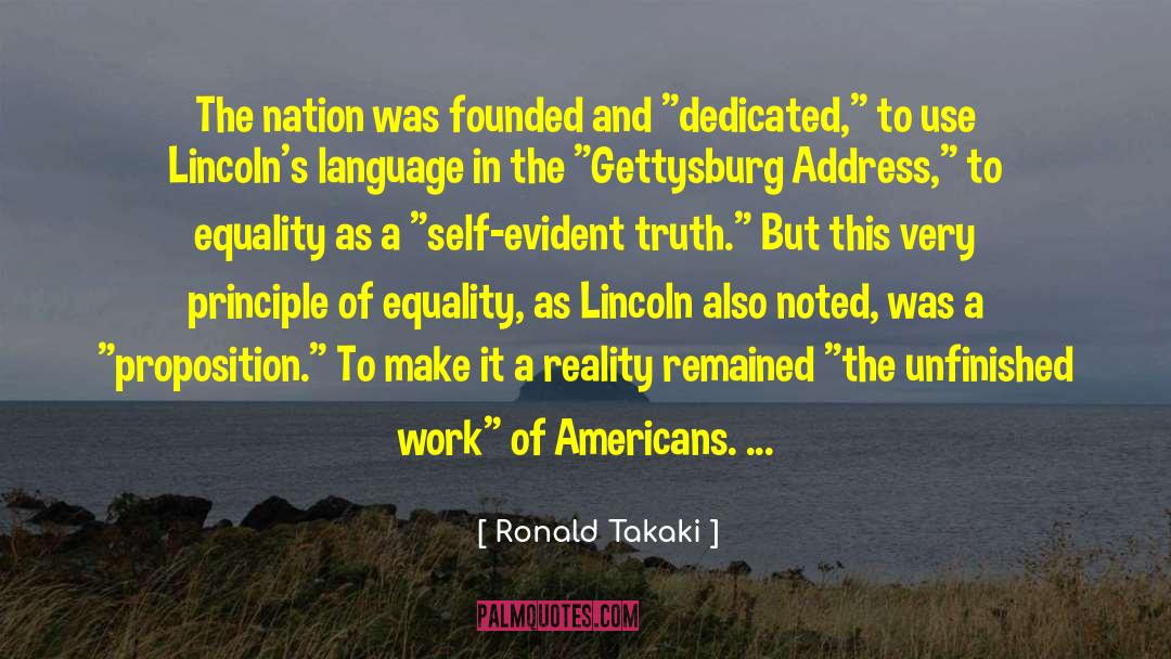 Gettysburg Address quotes by Ronald Takaki