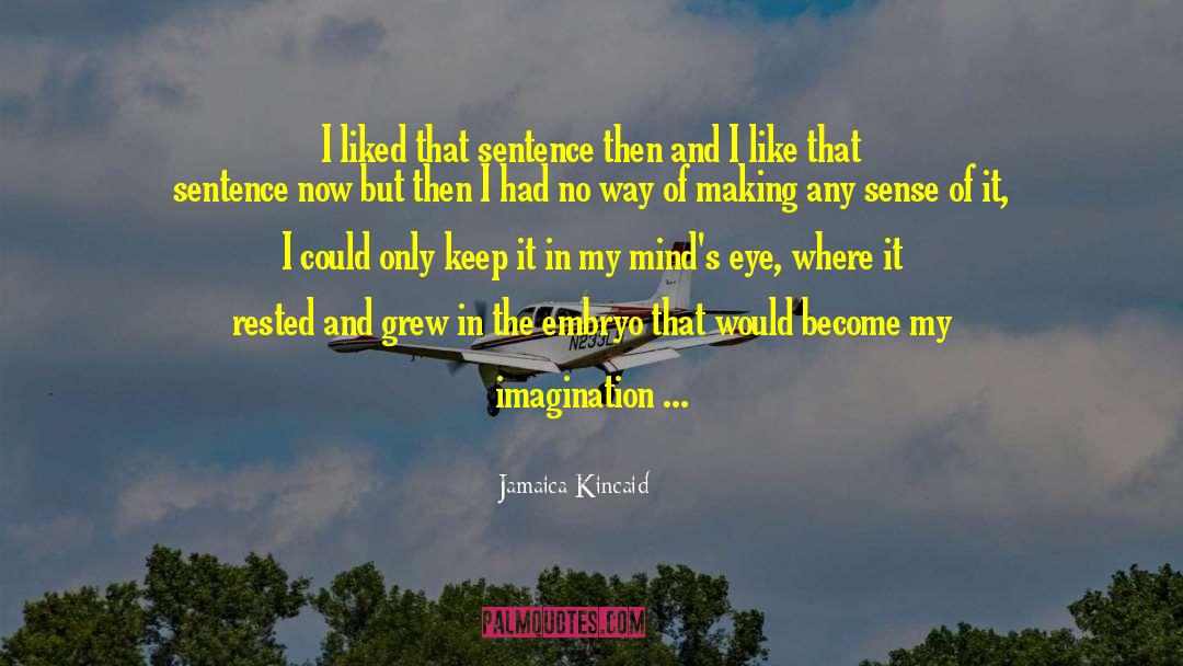 Giddily In A Sentence quotes by Jamaica Kincaid