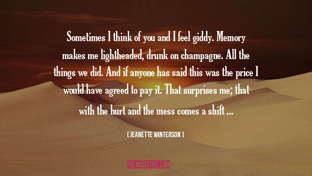 Giddy quotes by Jeanette Winterson