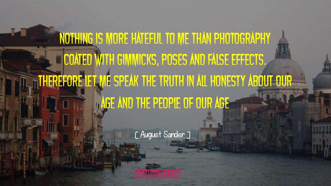 Gimmicks quotes by August Sander