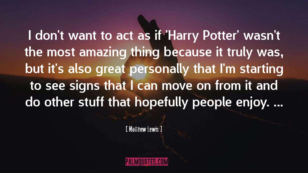 Ginny Potter quotes by Matthew Lewis