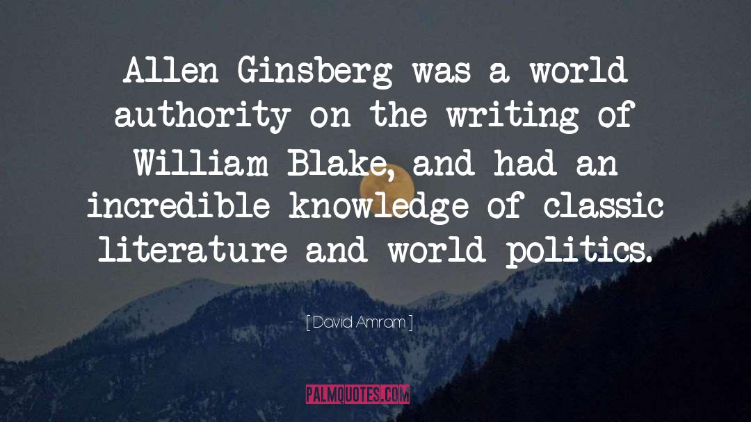 Ginsberg quotes by David Amram
