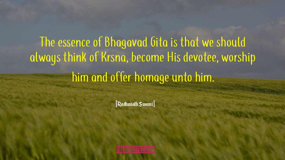 Gita quotes by Radhanath Swami