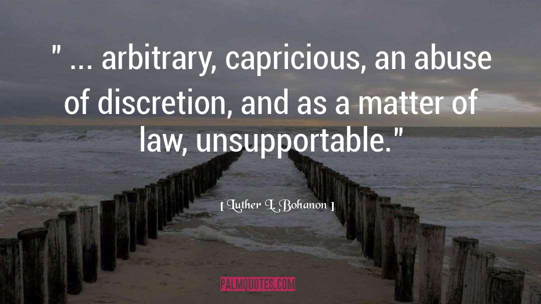 Gittus Law quotes by Luther L. Bohanon