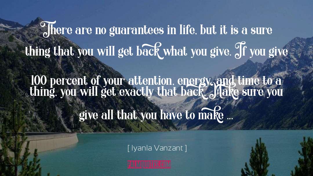 Give 100 Percent quotes by Iyanla Vanzant