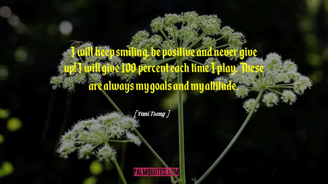 Give 100 Percent quotes by Yani Tseng
