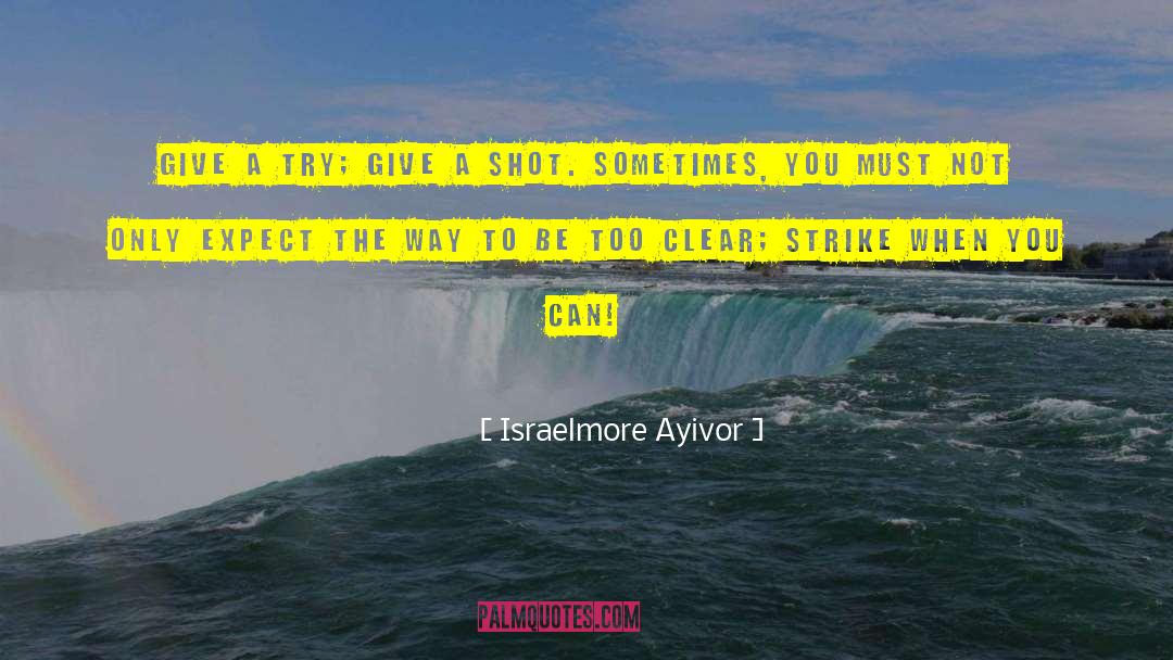 Give A Try quotes by Israelmore Ayivor