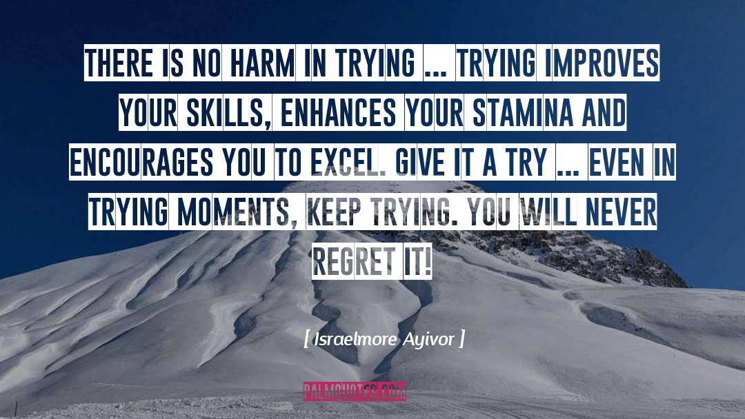 Give It A Try quotes by Israelmore Ayivor