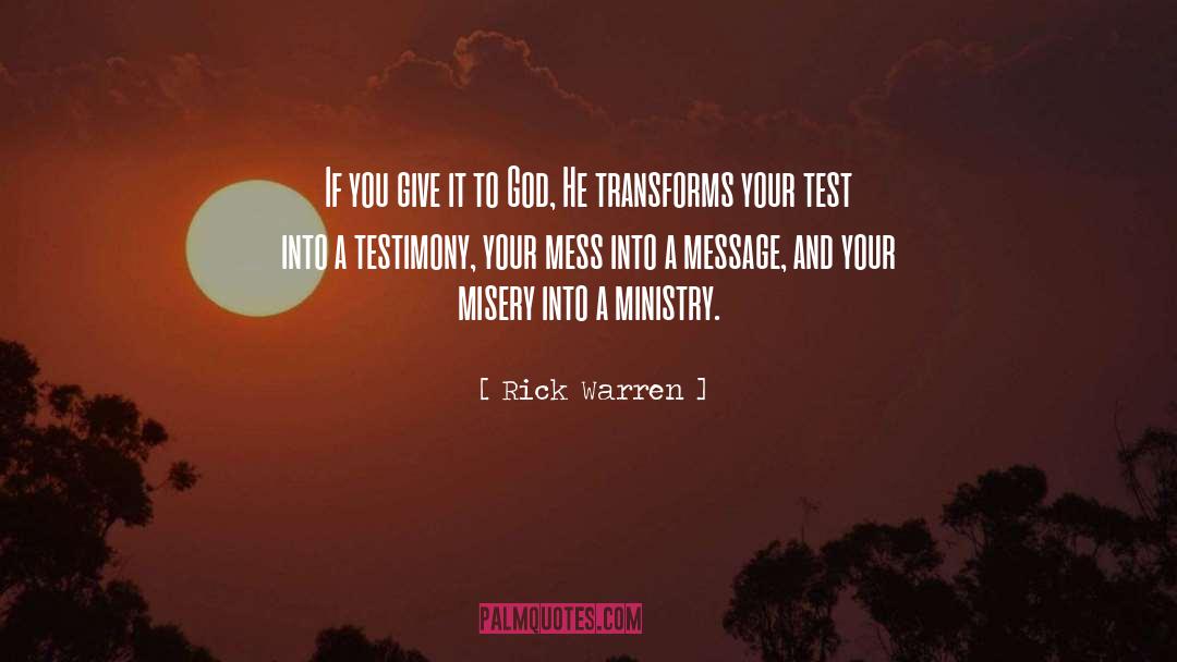 Give It To God quotes by Rick Warren