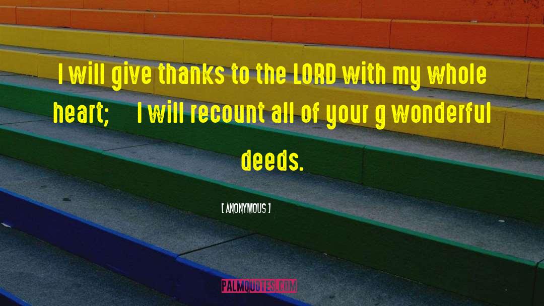 Give Thanks quotes by Anonymous