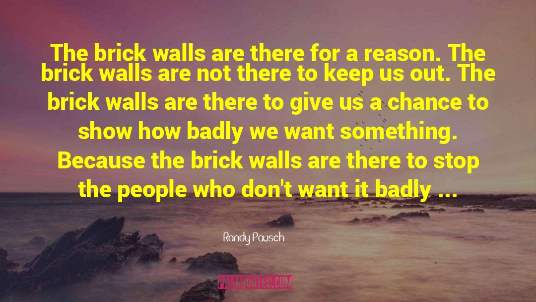Give Us A Chance quotes by Randy Pausch