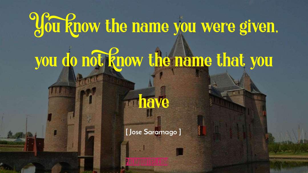 Given Names quotes by Jose Saramago