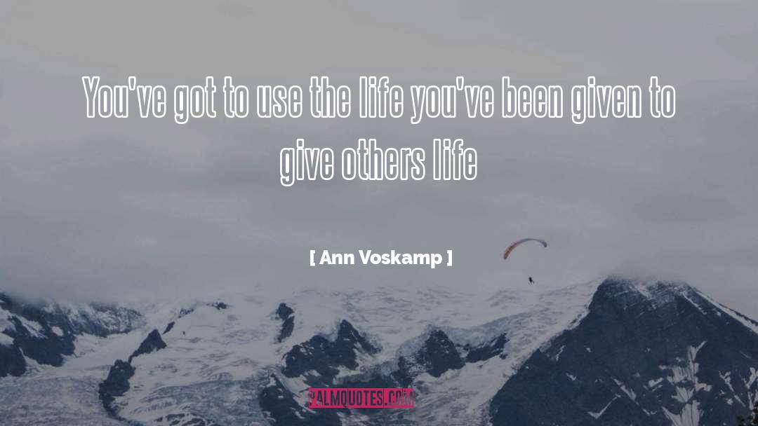 Given quotes by Ann Voskamp