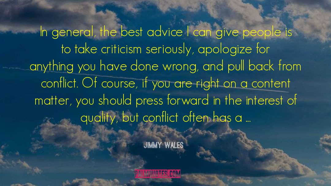 Giving Advice quotes by Jimmy Wales