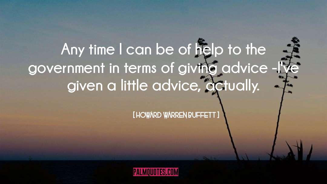 Giving Advice quotes by Howard Warren Buffett