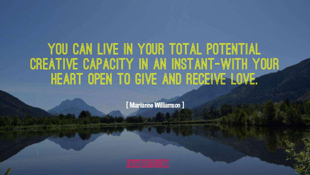 Giving And Receiving quotes by Marianne Williamson