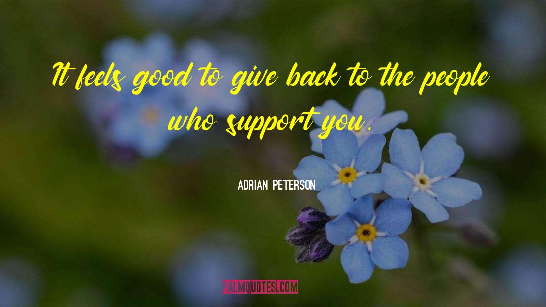 Giving Back quotes by Adrian Peterson