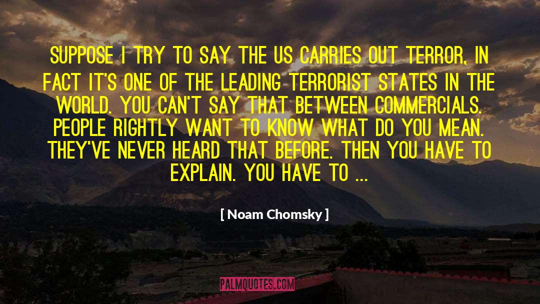 Giving Birt quotes by Noam Chomsky