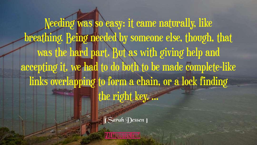 Giving Help quotes by Sarah Dessen