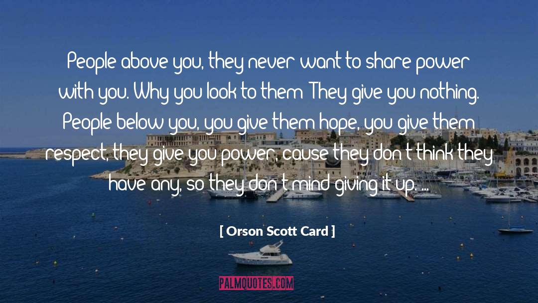 Giving It Up quotes by Orson Scott Card