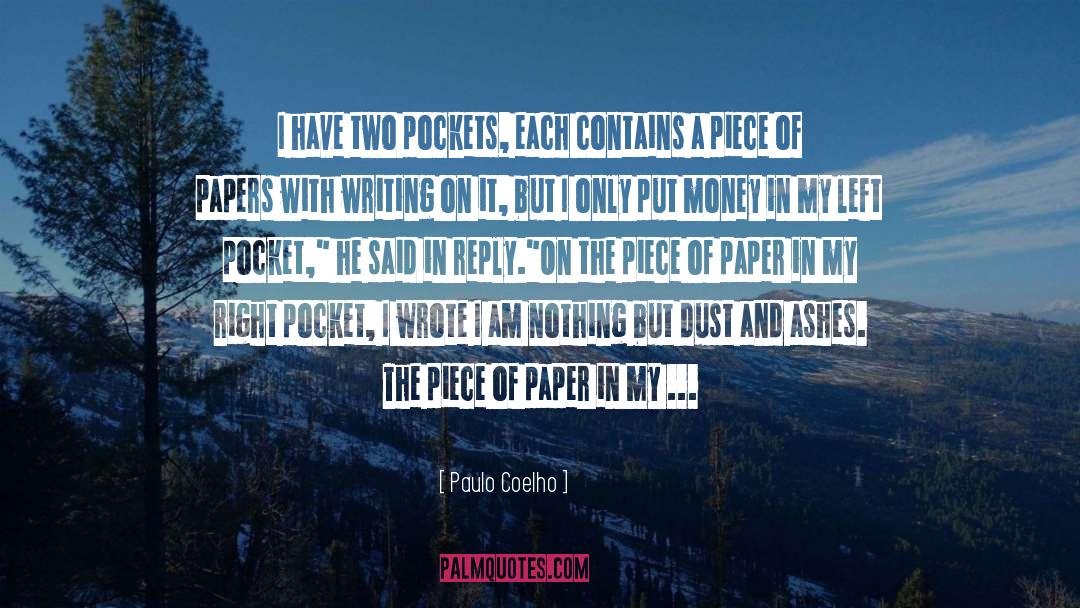 Giving Money quotes by Paulo Coelho