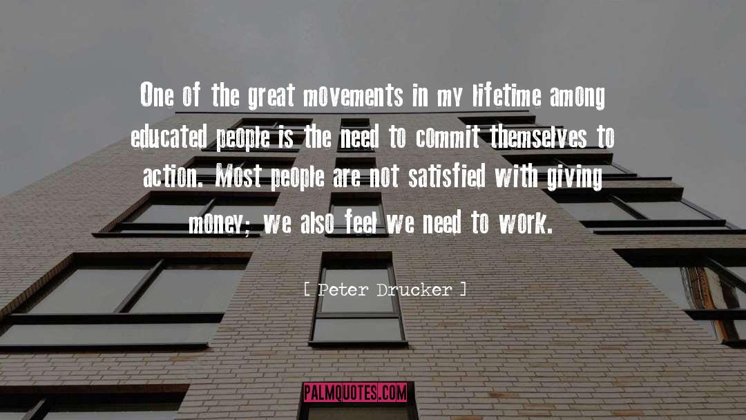 Giving Money quotes by Peter Drucker