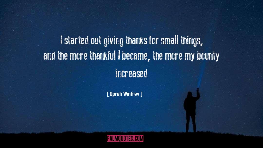 Giving Thanks quotes by Oprah Winfrey