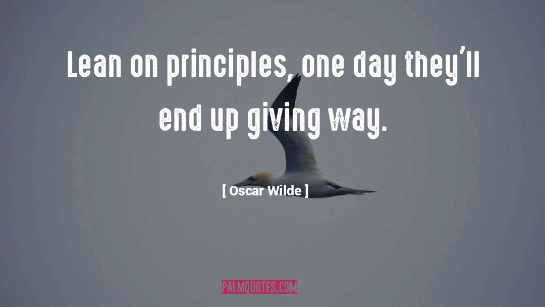 Giving Way quotes by Oscar Wilde