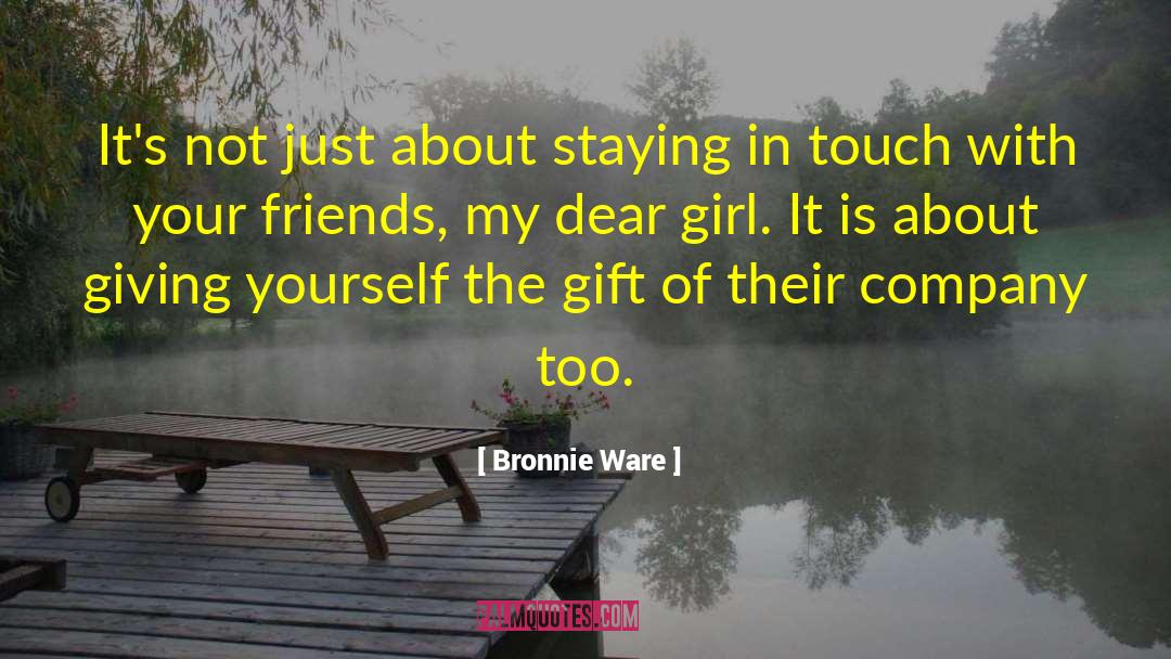 Giving Yourself quotes by Bronnie Ware