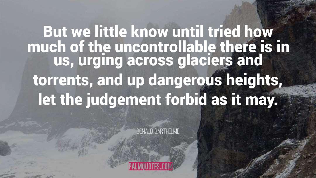 Glaciers quotes by Donald Barthelme