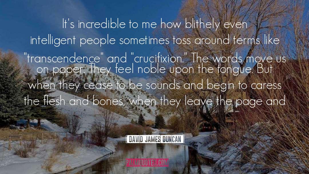 Glass Bones And Paper Skin quotes by David James Duncan
