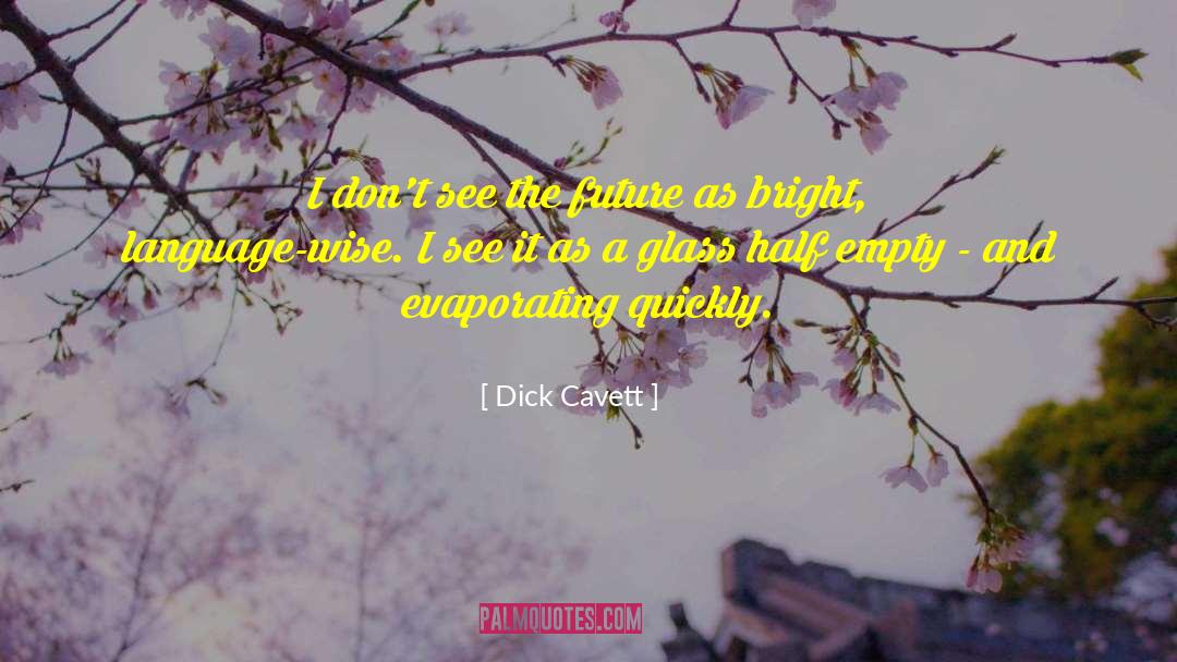Glass Half Empty quotes by Dick Cavett