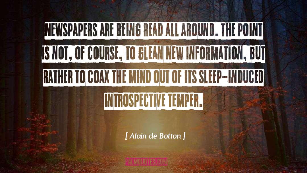 Glean quotes by Alain De Botton