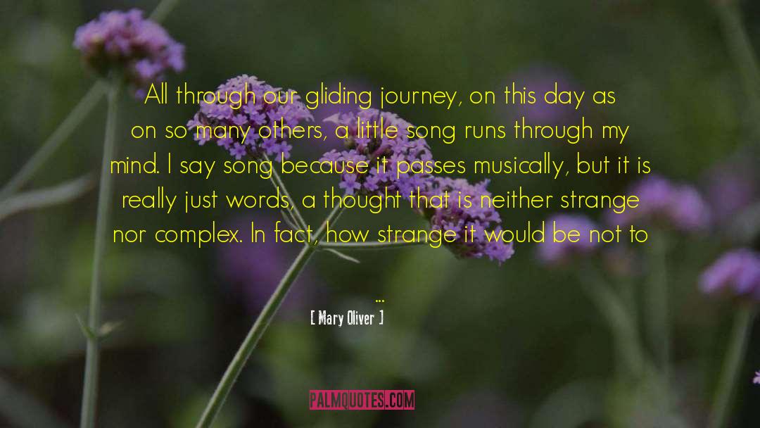 Gliding quotes by Mary Oliver