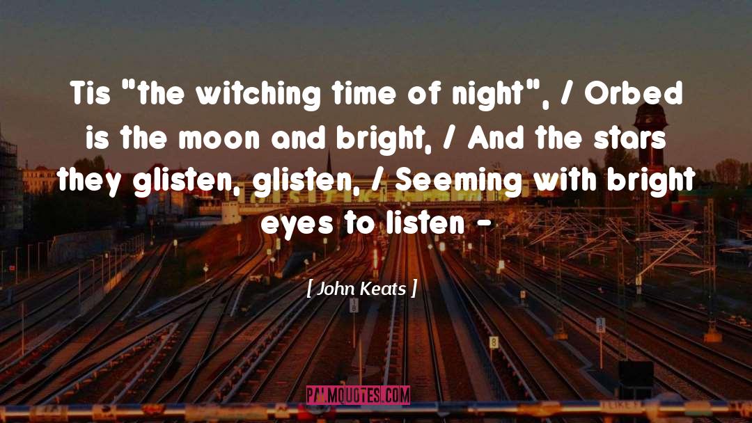 Glisten quotes by John Keats