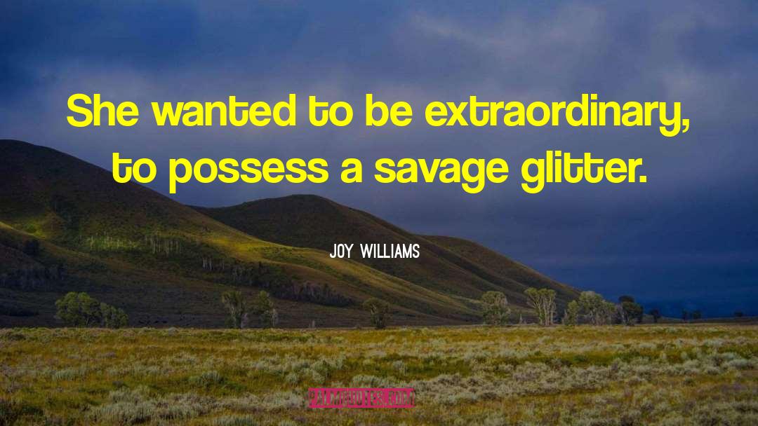 Glitter quotes by Joy Williams