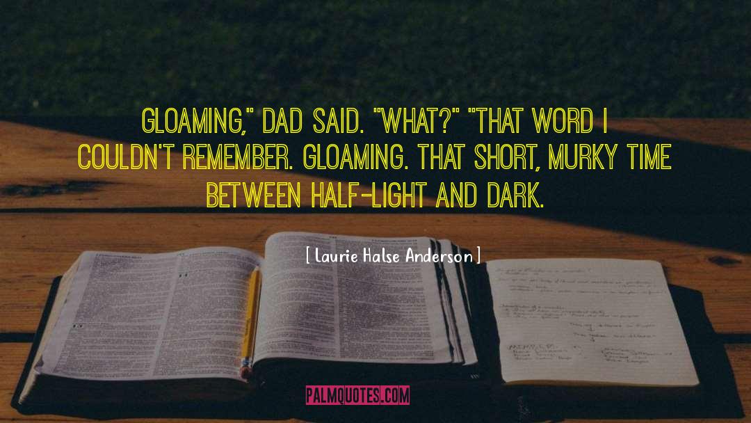 Gloaming quotes by Laurie Halse Anderson