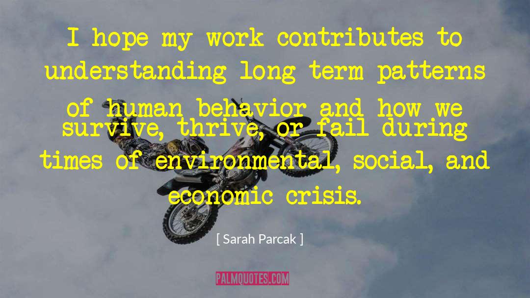 Global Economic Crisis quotes by Sarah Parcak