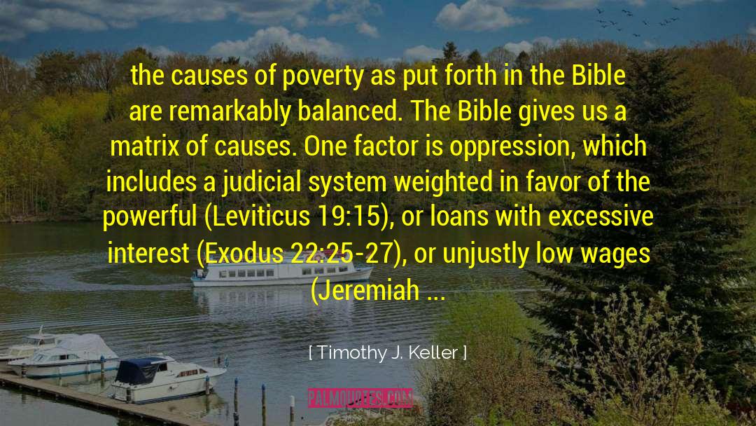 Global Poverty quotes by Timothy J. Keller