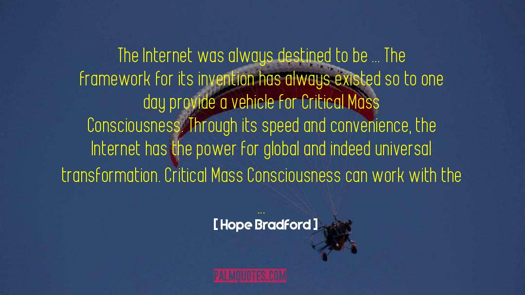 Global Welfare Mindset quotes by Hope Bradford