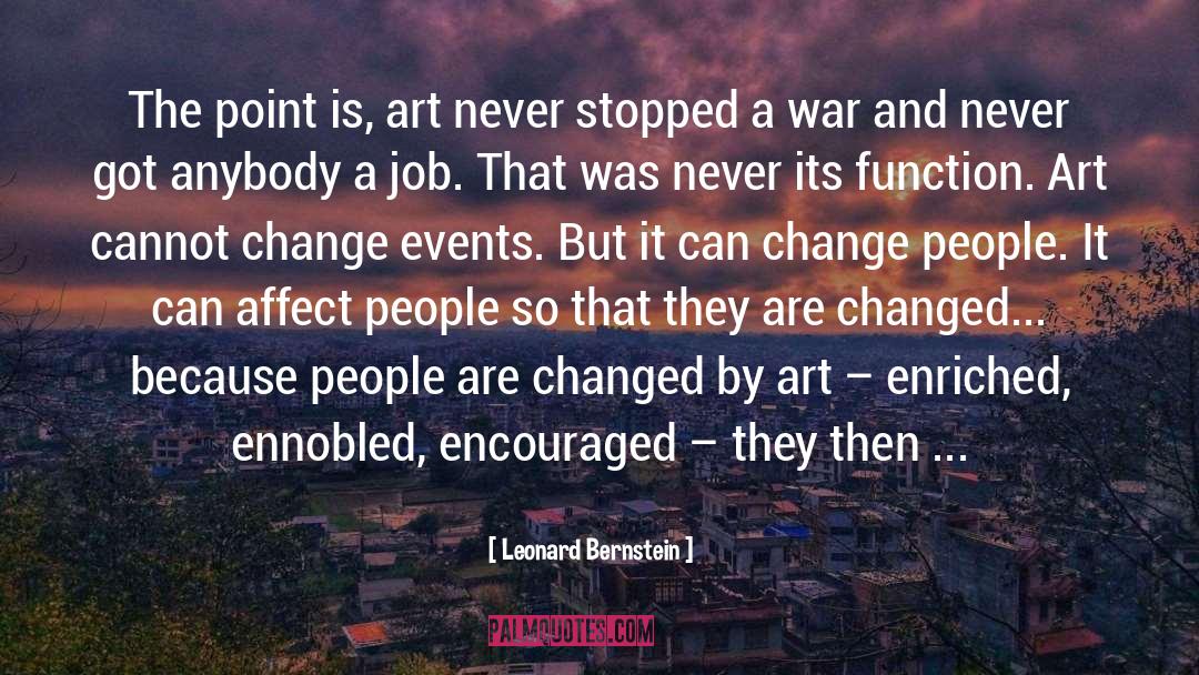 Glorification Of War quotes by Leonard Bernstein