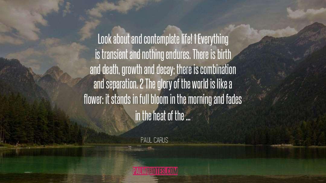 Glory Of The World quotes by Paul Carus